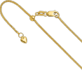 thumbnail image 2 of 14K Solid Yellow Gold Adjustable 1.4mm Spiga Wheat Link Chain Necklace, 2 of 4
