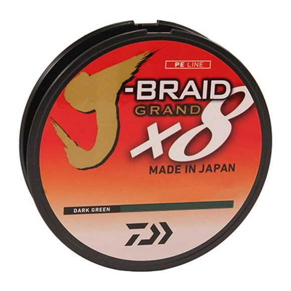 Daiwa JBGD8U15-150DG 15 lbs Ligne Tressée Grand J-Braid x8 - Vert Foncé