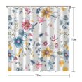 thumbnail image 5 of Pioneer Flower Floral Print Pattern Shower Curtain 72"x72" ,Bathroom Decorative Shower Curtains Set with 12 Hooks,Modern Waterproof Washable Shower Curtain, 5 of 6