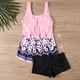 thumbnail image 4 of Trajes de Baño Bikini de Mujer Grande Impresión Dividida V-Cuello Tankini Trajes de Baño Conservadores para las Mujeres Poliéster Spandex Beach Pool Set, 4 of 5