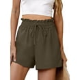 thumbnail image 2 of Fantaslook Summer Shorts for Women Cotton Linen Wide Leg High Waisted Shorts Drawstring Casual Beach Shorts with Pockets, 2 of 8