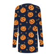 thumbnail image 5 of Women's Fashion Casual Halloween Print Medium Length Cardigan Jacket Coat, 5 of 5