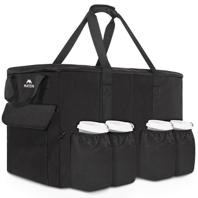 Bolsa de entrega de alimentos MATEIN XXL 68L, resistente al agua, negra
