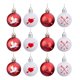 thumbnail image 3 of Xihbxyly Juego de Bolas Decorativas para San Valentín, de Plástico Irrompible, para Decorar Mesas de Fiesta, Bodas, Árboles de Navidad, Colgante Qixi Único, Diseño Reutilizable, 12 Unidades, Incluye, 3 of 7