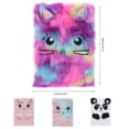 thumbnail image 2 of Fluffy Plush Cartoon Notebook Cute Diary Book Notepad Travel Journal Book for Students, 2 of 7