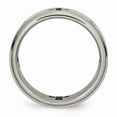 thumbnail image 2 of Grey Titanium Ring Band Wedding Diamond Celtic Cross Cut Out with Diamond 7mm Brushed Polished, 2 of 7