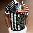 thumbnail image 2 of YDLCAFD Male Summer Independence Day Zipper Tops Holiday Celebration Full Print Short Sleeve Blouse, 2 of 5
