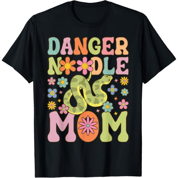 Danger Noodle Mom Groovy Snake Mom Snake Meme T-Shirt