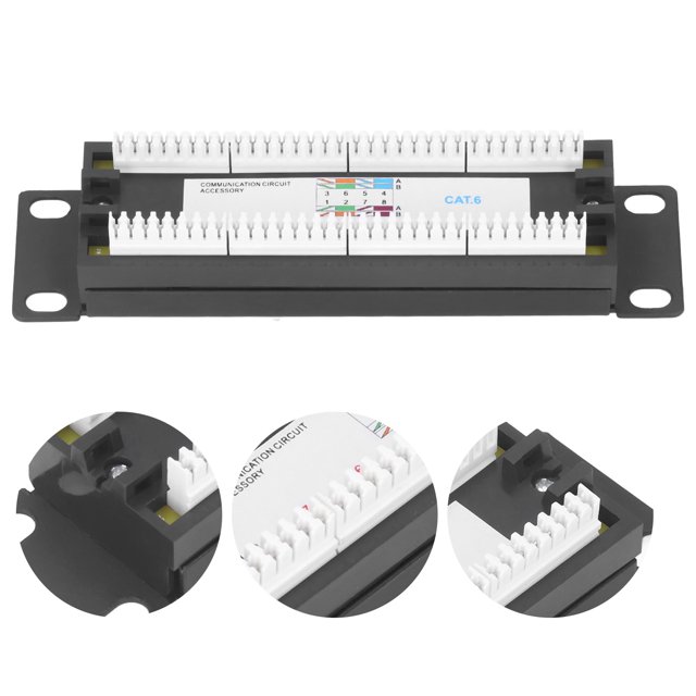 Patch Panel Wall Mount 8 Port Patch Panel UTP Cat6 Patch Panel Unshielded Patch Panel Wiring Bracket For Cat 6 Cables