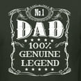 thumbnail image 5 of Wild Bobby, No. 1 Dad Genuine Legend Father's Day Men's Tee, Forest Green, Large, 5 of 6