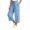 Light Blue women plaid wide leg capri pants a1, variant on Cagogo Women's Plaid Wide Leg Capri Pants Drawstring Elastic Waist Casual Loose Cropped Trousers with Pockets Plus Size Beach Vacation Lounge Wear, Black XL