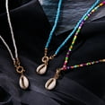 thumbnail image 3 of AYYUFE  Women Bohemian Beads Necklace with Shell Peadant Craft Beach Cowrie Sea Shell Pendant Women Beaded Chain Necklace for Party Gifts, 3 of 8