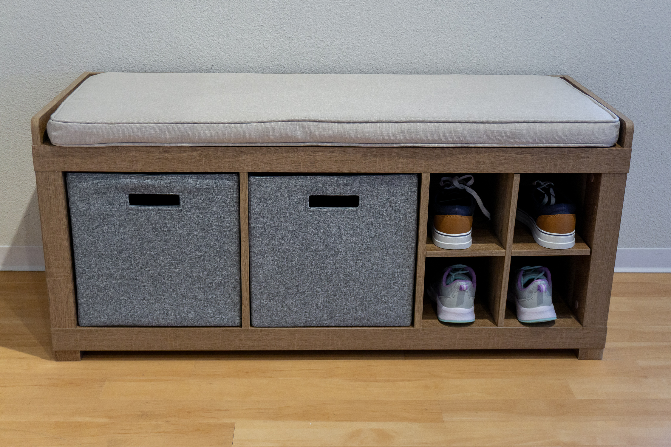 Better Homes & Gardens 3-Cube Shoe Storage Bench, Weathered - image 6 of 9