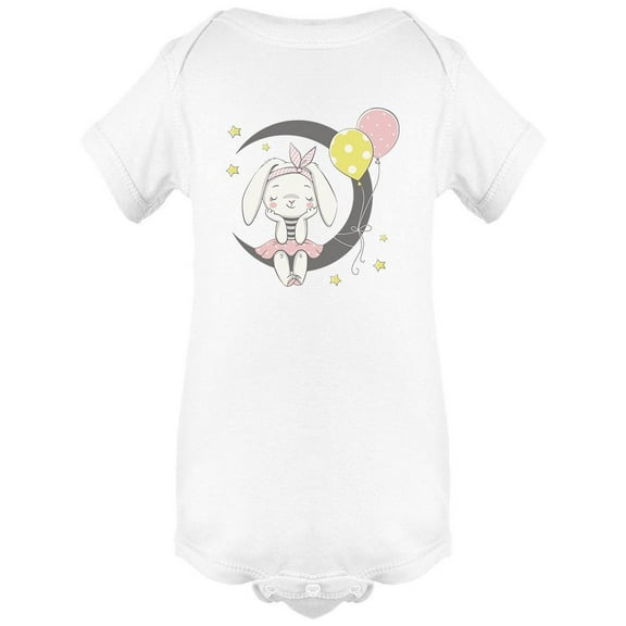 Cute Dreaming Bunny Girl Bodysuit Infant -Image by Shutterstock,  24 Months