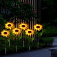 thumbnail image 3 of Impresionantes luces solares para jardín, iluminación impermeable para exteriores, vástagos ajustables y construcción de acero inoxidable, decoración perfecta para exteriores para jardín, patio y, 3 of 5