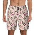 thumbnail image 2 of Picia Beautiful Butterflies and Hearts pattern Mens Swim Trunks with Compression Liner Stretch Beach Shorts Quick Dry with Zipper Pockets No-Chafing Board Shorts-3X-Large, 2 of 9