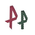 thumbnail image 1 of INSPIRAR CHIC 2Pcs 50s Pantalones Ajustados de Seda con Lunares Cinturilla Corbata Estrecha Rojo y Verde, 1 of 6