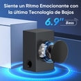 thumbnail image 3 of Barra de Sonido de 110 W para TV, 2.1 Canales con Subwoofer, Conexión HDMI/Bluetooth 5.3/Auxiliar/Óptica, Altavoces con Cable e Inalámbricos con Retroiluminación Colorida, BT109, 3 of 9