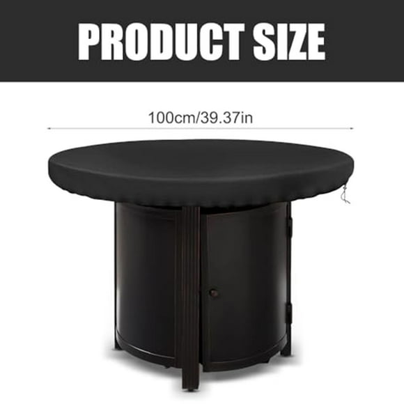 1pc Waterproof Round Black 420D Oxford fabric Grill for Fire Plate Protective Cover 100cm