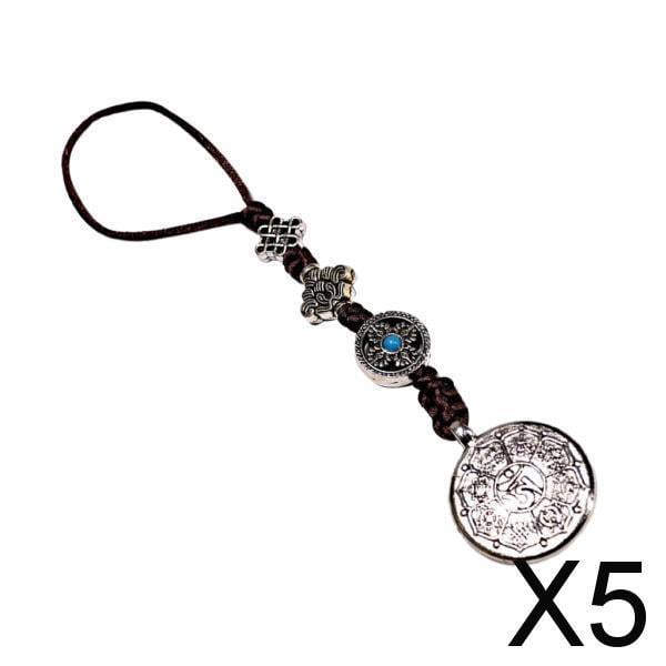 Colgante de espejo de cobre Baoblaze Chamanes tibetanos 5 piezas