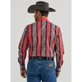 thumbnail image 2 of Wrangler Men's Checotah Long Sleeve Red Western Shirts 112346069, 2 of 4