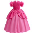 thumbnail image 4 of Vestido de princesa de melocotón para niñas, disfraz de Reina, ropa de melocotón para Halloween, cumpleaños, Carnaval, trajes de fiesta, 2 a 10 años, 4 of 5