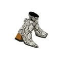 thumbnail image 3 of Woobling Women Comfort Ankle Boots Office Breathable Zipper Dress Boot Booties Snake Pattern 7, 3 of 9