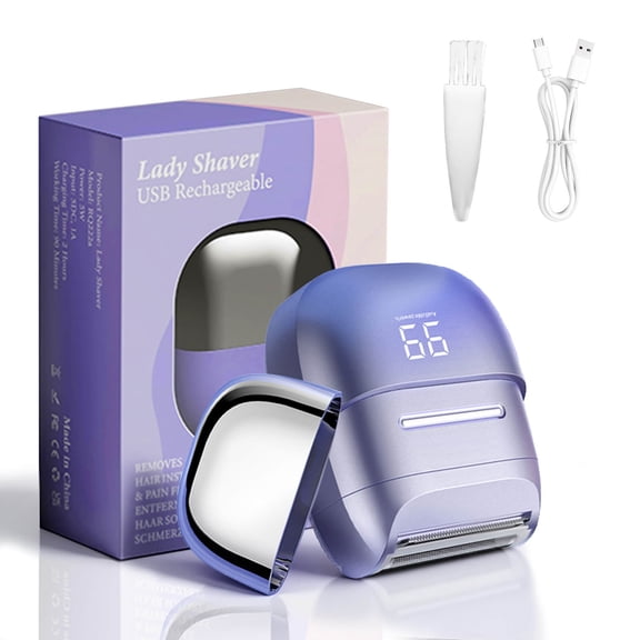 Mini & Portable Cordless Electric Shaver for Women: Mini Electric Razors with LED Display - Rechargeable Bikini Trimmer - IPX6 Waterproof Wet Dry Face Razor for Body Pubic Leg