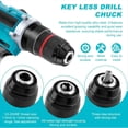 thumbnail image 4 of Portabrocas Sin Llave, Montaje 1/2-20UNF, 1-13 mm. Compatible con Vástago SDS-Plus de 3/8", Vástago Hexagonal de 1/4" y Adaptador para Llave de de 1/2"., 4 of 8