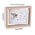 thumbnail image 4 of 2025 2 Pcs Photo Frame Double Sided Rotating Wood Glass Rustic Picture Frame, 4 of 5