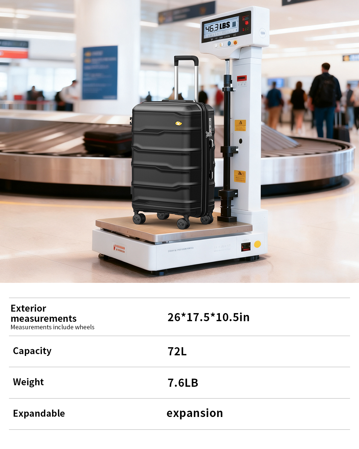 MGOB Carry On Luggage 22x14x9” Airline Approved, Hard Shell Suitcase with Spinner Wheels, PP Lightweight Luggages with TSA Lock, Carry On Suitcase 20 Inch