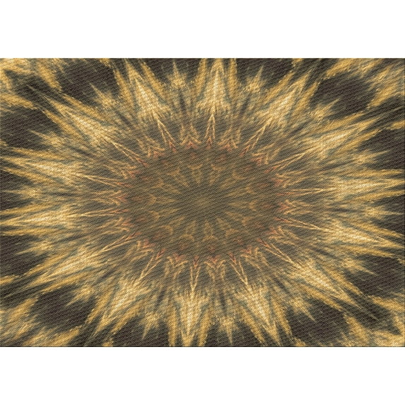 Ahgly Company Machine Washable Indoor Rectangle Transitional Caramel Brown Area Rugs, 8' x 10'