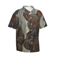 thumbnail image 2 of Daiia Steampunk Space Mice Warriors Hawaiian Shirt for Men Gentle Cotton Regular Short Sleeve Casual-X-Large, 2 of 9