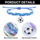 thumbnail image 3 of Pulsera de la amistad de 4 piezas con colgante de fútbol Tejido colorido ajustable para mujer y hombre, 3 of 5