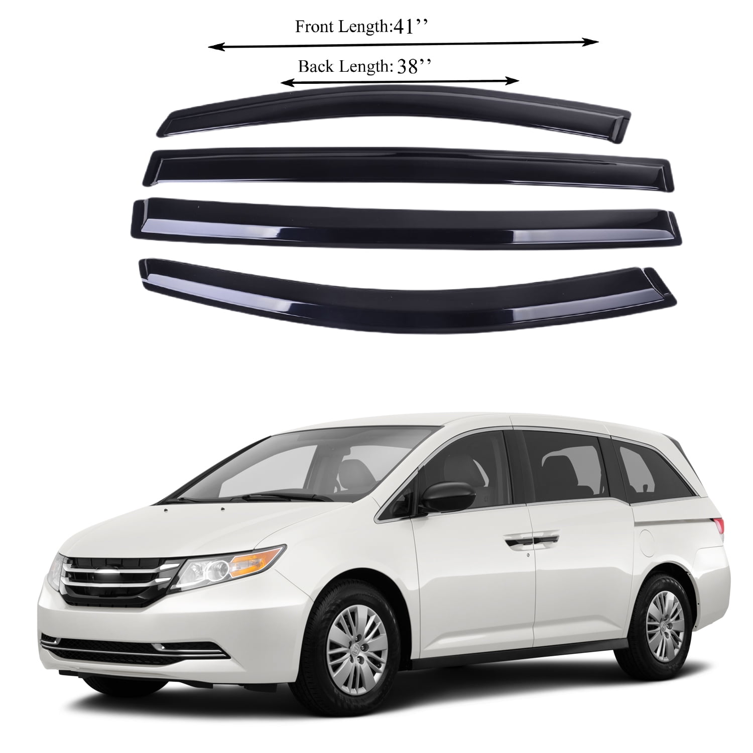 Fits Honda Odyssey 1117 Side Window Visor Sun Rain Deflector Guard