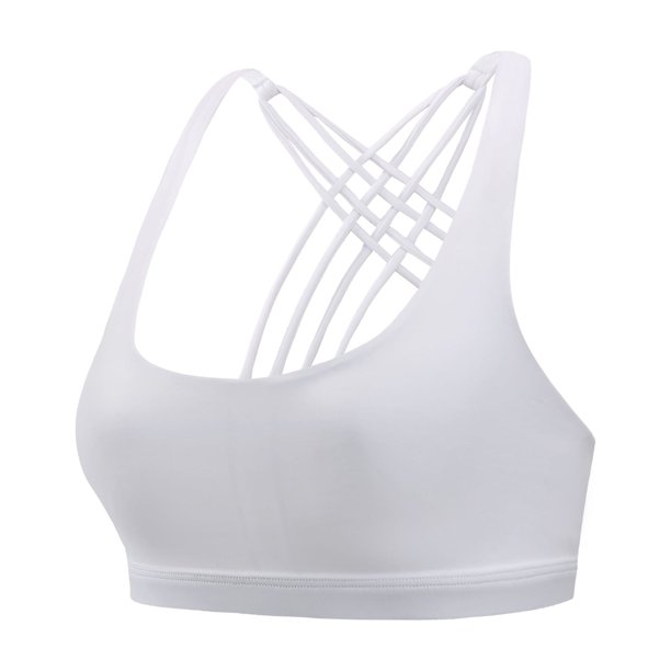 Sujetador deportivo clásico con espalda cruzada y sin aro de acero para mujer, ropa interior deportiva a prueba de golpes para yoga, correr, talla grande europea y americana