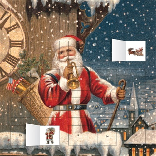 Pre-Owned Snowy Santa Claus advent calendar (with stickers) (Calendar)