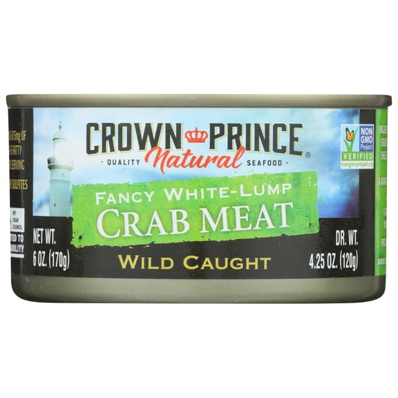 Crown Prince Natural Wild Caught Fancy White-Lump Crab Meat 6 oz