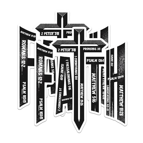 (2 Pack) Faith Magnets - Bible Verse Magnets - Inspirational Scripture Magnets- 5" On Longest Side - for Fridges, Toolboxes, Cars - Made in USA - MAG2844