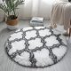 thumbnail image 2 of Alfombra Redonda Antideslizante Suave Básica Cozy, Alfombra Lavable De Pelusa Esponjosa, Alfombra Decorativa Para Dormitorio, Sala De Estar, Decoración De Sofá Y Silla, Trébol De Cuatro Hojas, Wh. Afortunado Sencillez, 2 of 4