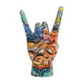 thumbnail image 1 of Estatua con gesto de roca en la mano, colección de obras de arte, decoración del hogar, adorno de mesa Estilo a, 1 of 9
