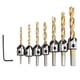 thumbnail image 1 of 8PCS Titanium Coating Countersunk Drill Set Reamer Woodworking Chamfer High Speed Steel Counterbore Hole Cutter 3/4/5/6/7/8/10mm, 1 of 3