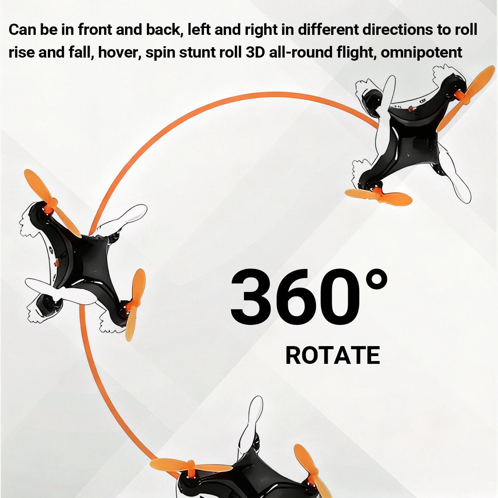 Mini Drone with Easy Stunt Flights & 360° Tricks - Beginner-Friendly Flyer, Mini Drone for Kids with LED & Altitude Hold & Propeller Protection, 360°flips, For Indoor Outdoor