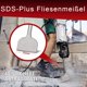 thumbnail image 2 of Cincel plano SDS Plus 165 mm x 75 mm, eliminación de yeso, punta extra endurecida, geometría optimizada para baldosas, herramienta profesional para taladrar con percutor, 2 of 5