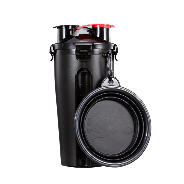Botella de agua para perros para caminar Botella de agua de viaje 2 en 1 con cuenco plegable Di Irfora Botella