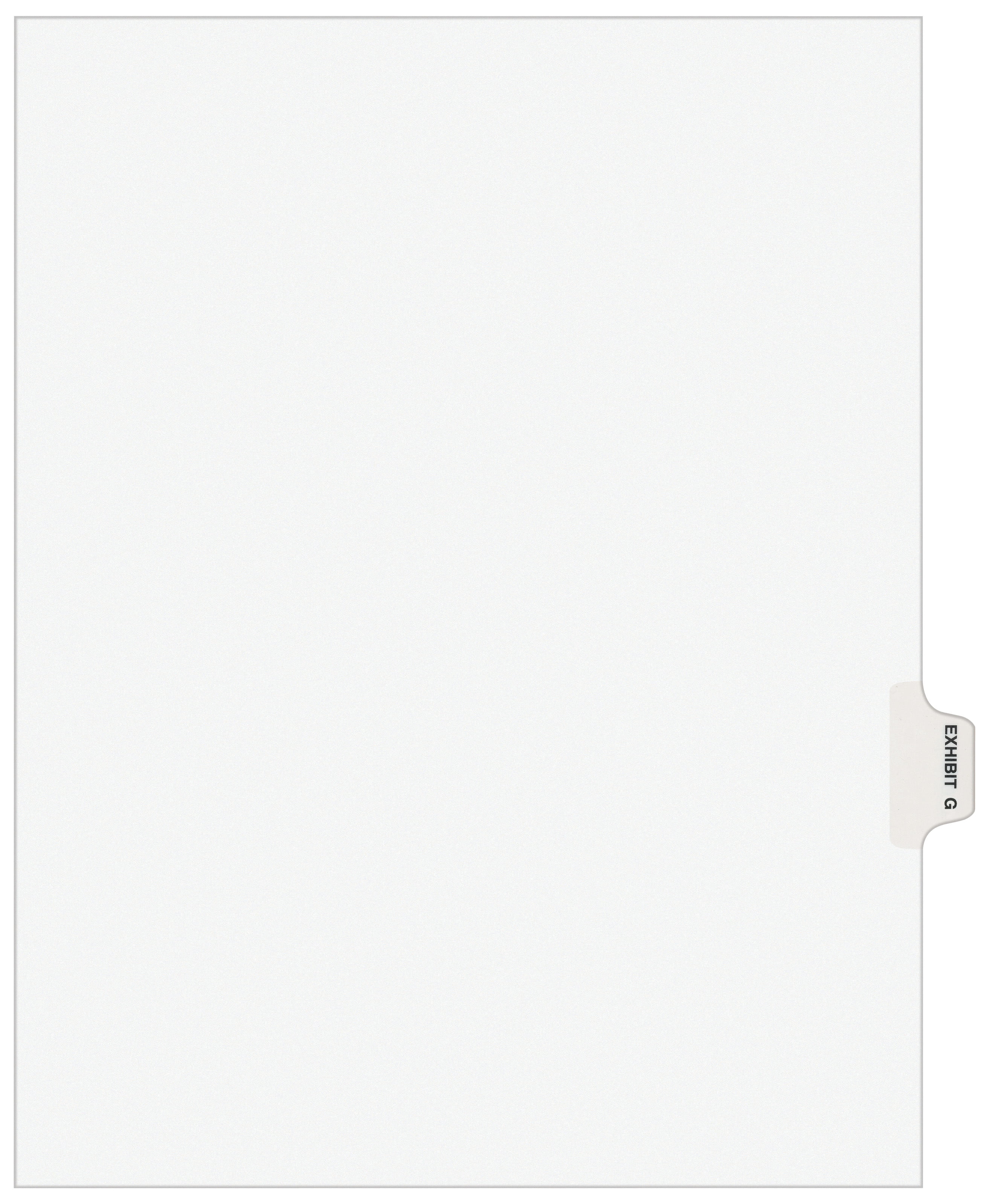 8.5 x 11 inches 82187 Avery Individual Legal Exhibit Dividers Allstate Style Y Side Tab Pack of 25 