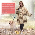 thumbnail image 4 of Cute Hedgehog Pattern Wearable Oversized Blanket,Wearable Blanket Hoodie for Adults,Cozy Hooded Blankets with Super Pockets,Super Warm Fuzzy Pullover for Women & Men, 4 of 6