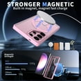 thumbnail image 5 of for Samsung Galaxy S25 Ultra Case with Stand, Compatible with MagSafe, Magnetic Kickstand Case for S25 Ultra, Military-Grade Protection Shockproof Case, Clear Acrylic + Soft TPU Material, Pink, 5 of 6