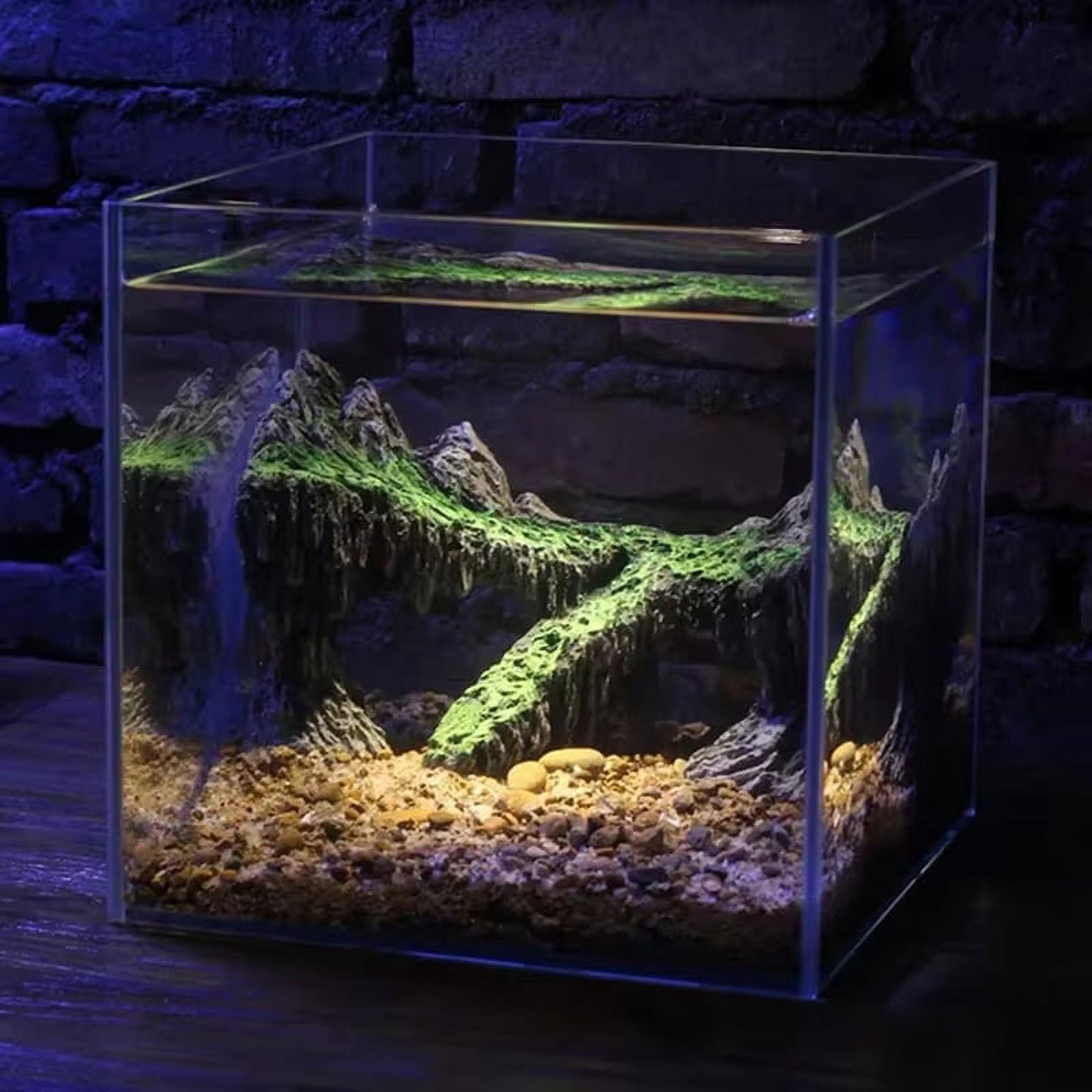 Resin -Aquarium Decoration Fish Tank Simulated Rock Mountain Ornament Rocks Cave for Fish Rest Hide Play Breed,A