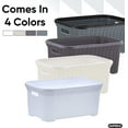 thumbnail image 5 of Superio 50L Knit Laundry Basket with Cut-Out Handles - White (2 Pack), 5 of 5